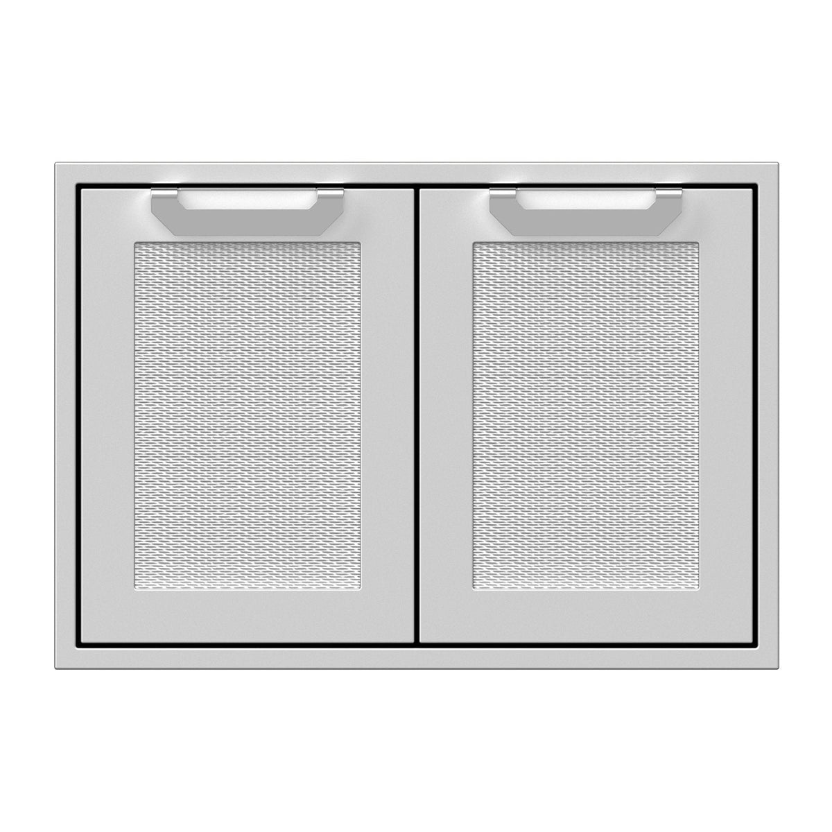 Hestan 30-Inch Double Access Doors w/ Recessed Marquise Accented Panels in Stainless Steel - AGAD30