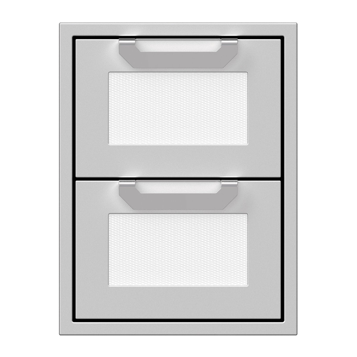 Hestan 16-Inch Double Drawers w/ Recessed Marquise Accented Panels in White - AGDR16-WH