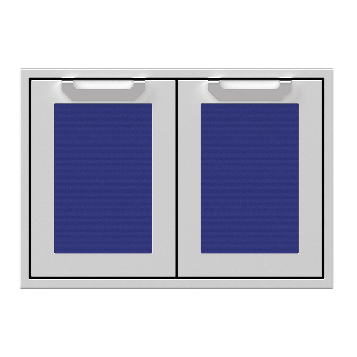 Hestan 30-Inch Double Access Door Propane Tank and Storage Cabinet w/ Recessed Marquise Accent Panel in Blue - AGSD30-BU