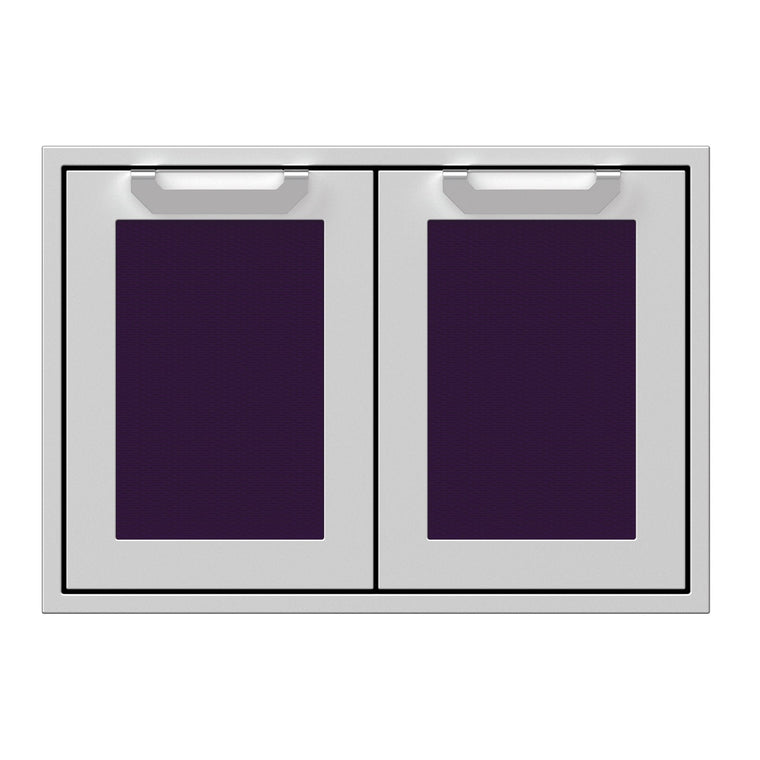 Hestan 30-Inch Double Access Door Propane Tank and Storage Cabinet w/ Recessed Marquise Accent Panel in Purple - AGSD30-PP