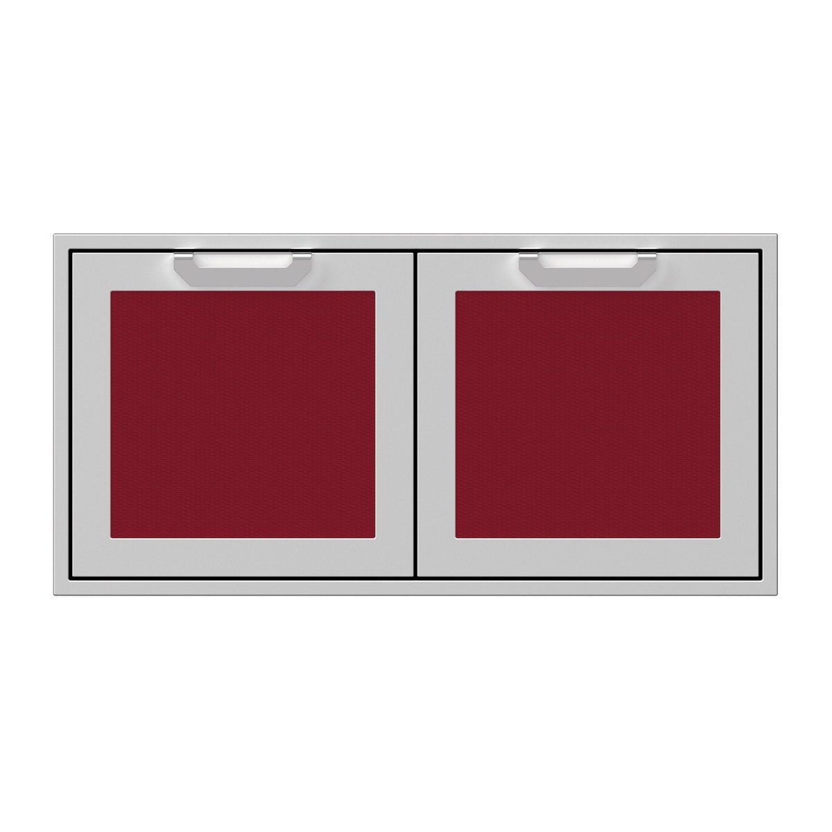 Hestan 42-Inch Double Access Door Propane Tank and Storage Cabinet w/ Recessed Marquise Accent Panel in Burgundy - AGSD42-BG