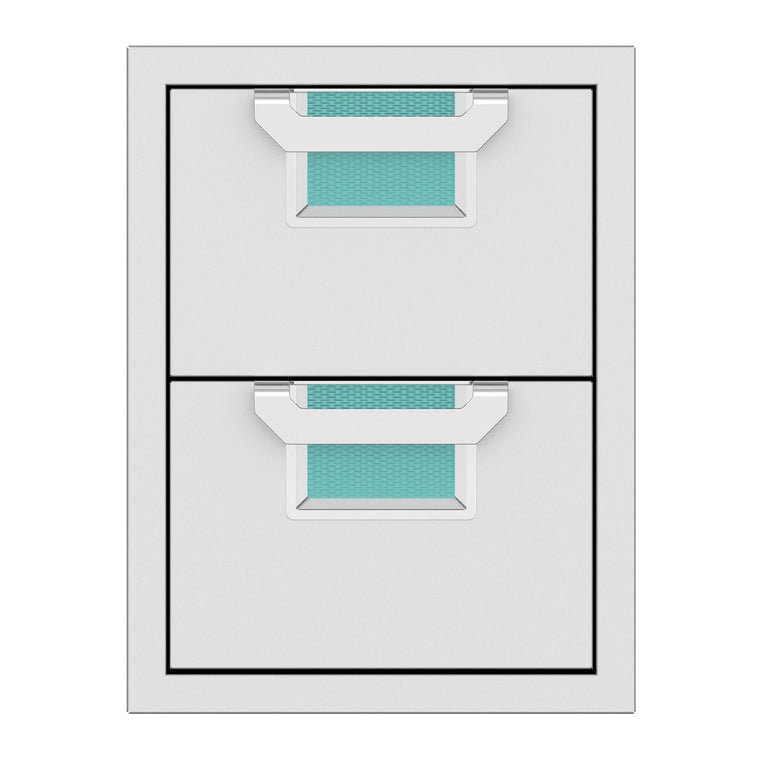 Aspire by Hestan 16-Inch Double Storage Drawers (Bora Bora Turquoise) - AEDR16-TQ