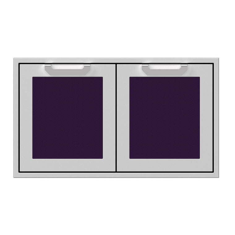 Hestan 36-Inch Double Access Door Propane Tank and Storage Cabinet w/ Recessed Marquise Accent Panel in Purple - AGSD36-PP