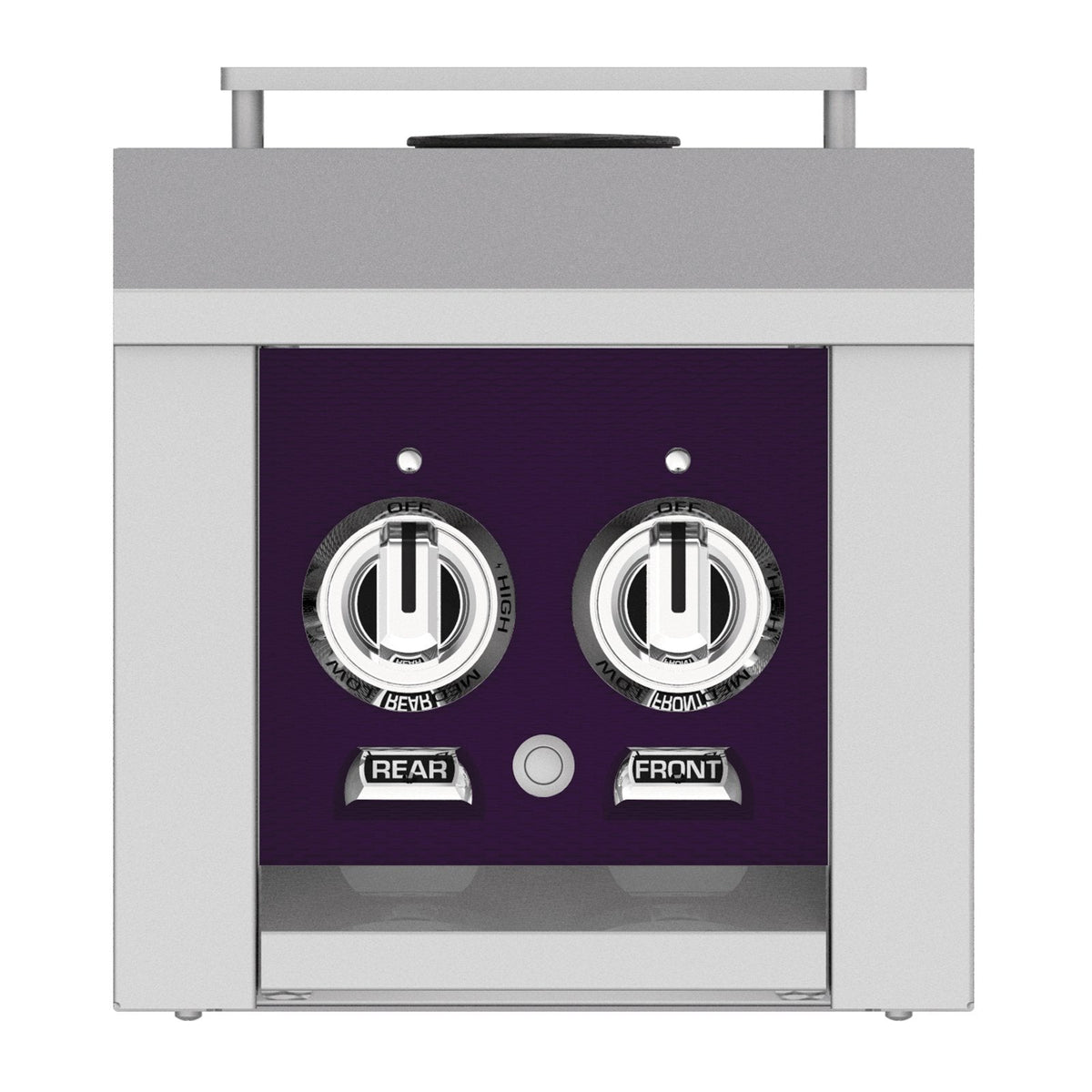 Hestan 12-Inch Propane Gas Built-In/Cart Mounted Double Side Burner in Purple - AGB122-LP-PP