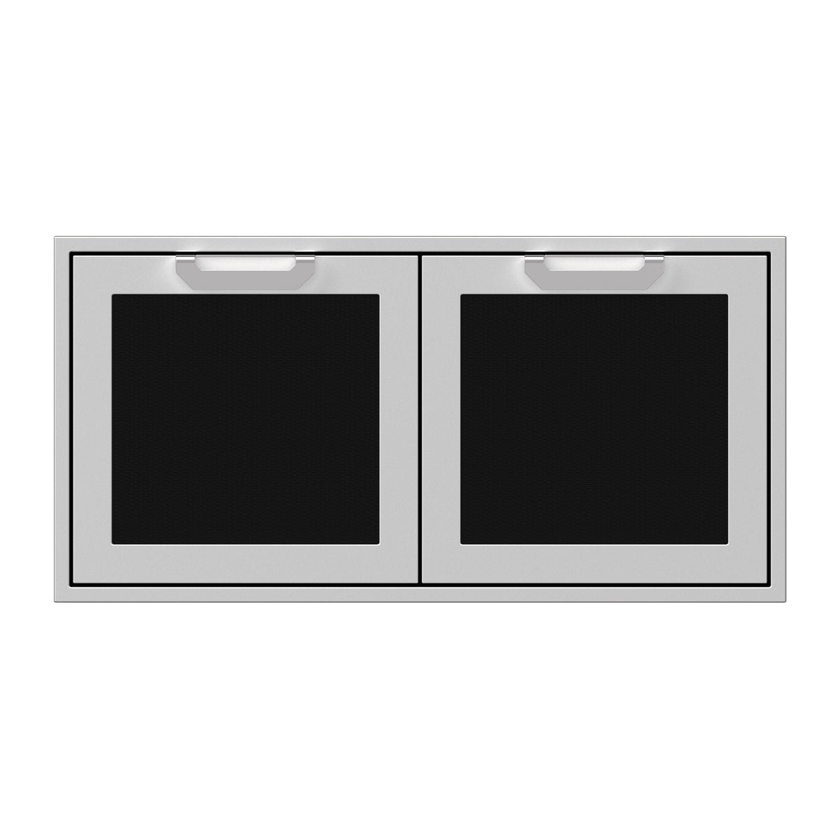 Hestan 42-Inch Double Access Doors w/ Recessed Marquise Accented Panels in Black - AGAD42-BK