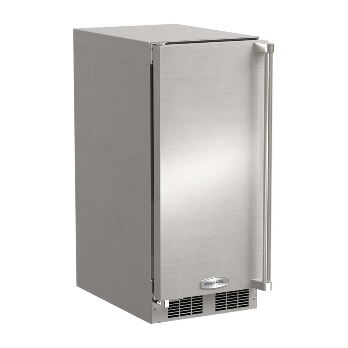 Marvel 15-Inch 39Lb. Outdoor Rated Clear Ice Machine With Installed Drain Pump and Solid Stainless Steel Door (Reversible Hinge) - MOCP215SS01B
