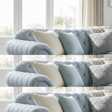 Chesterfield 2 Seat Sofa in Sky Blue