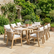 Quay 8 Seat Oval Dining Set in Linen