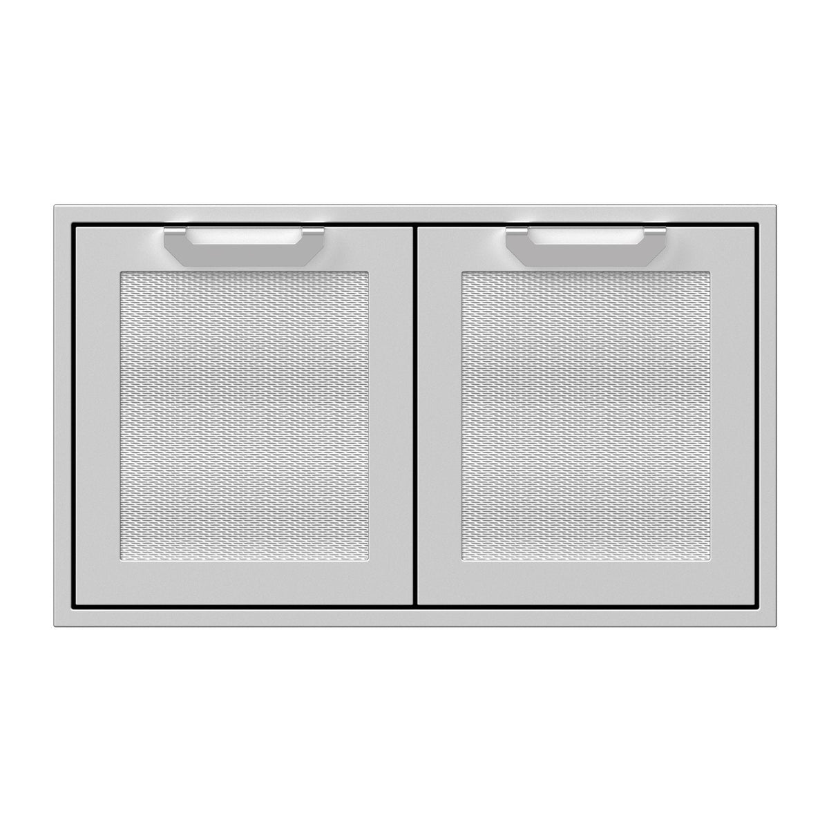 Hestan 36-Inch Double Access Doors w/ Recessed Marquise Accented Panels in Stainless Steel - AGAD36