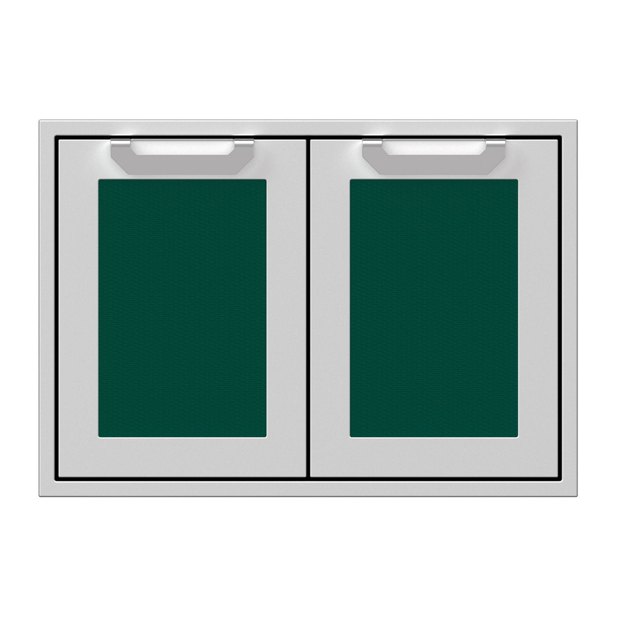 Hestan 30-Inch Double Access Door Propane Tank and Storage Cabinet w/ Recessed Marquise Accent Panel in Green - AGSD30-GR