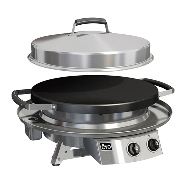 Evo Professional 30-Inch Propane Gas Tabletop Grill w/ Seasoned Cooksurface (Fully Assembled) - 10-0021-LP