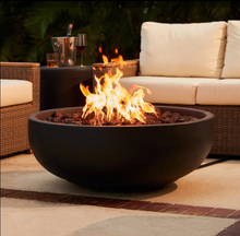 Blaze 38-Inch Round Concrete Propane Fire Bowl in Phantom -BLZ-38-FBOWL-LP