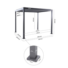 PergoSTET Lite 2.4m x 3m Metal Rectangular Pergola in Latte