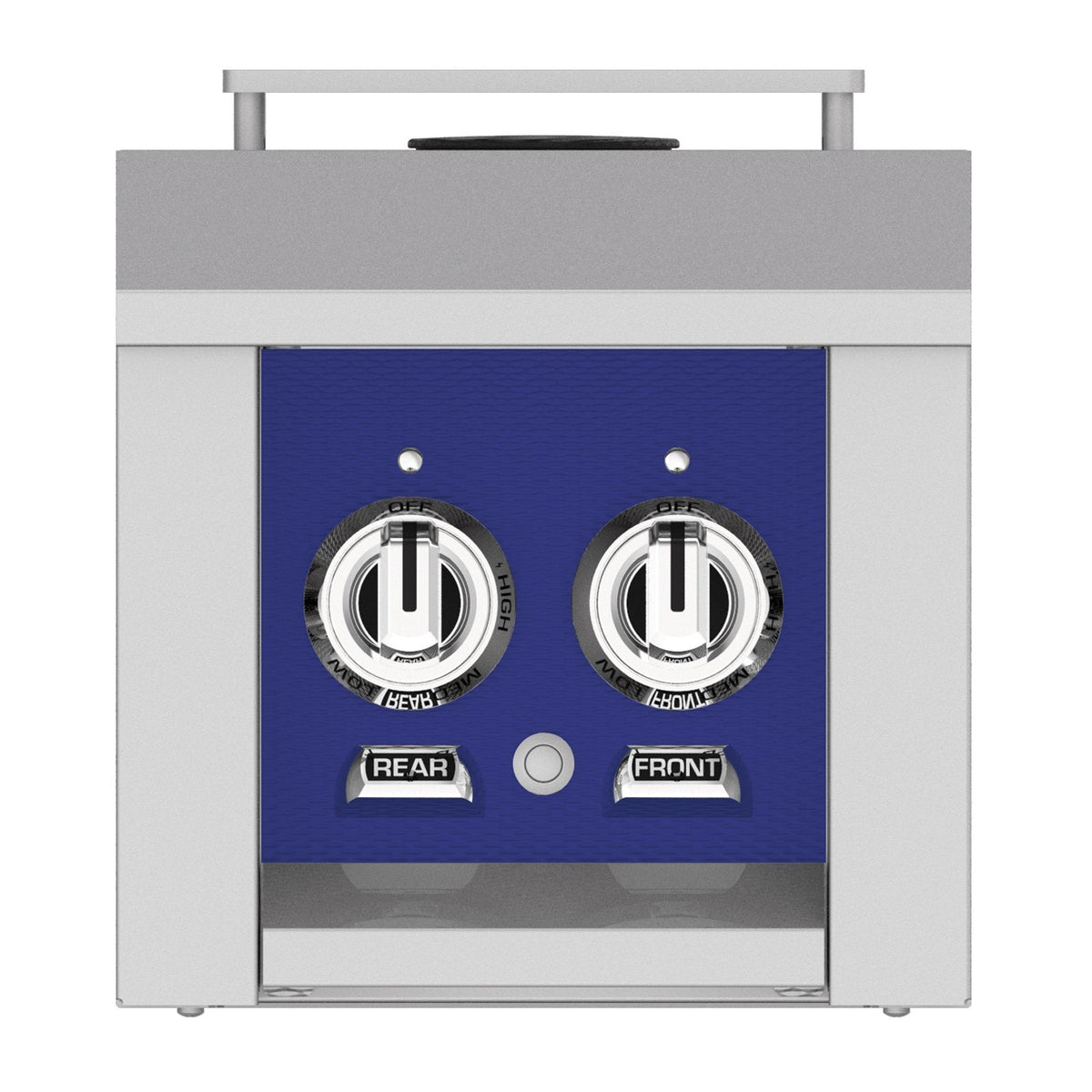 Hestan 12-Inch Propane Gas Built-In/Cart Mounted Double Side Burner in Blue - AGB122-LP-BU