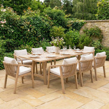 Quay 8 Seat Rectangular Dining Set In Linen