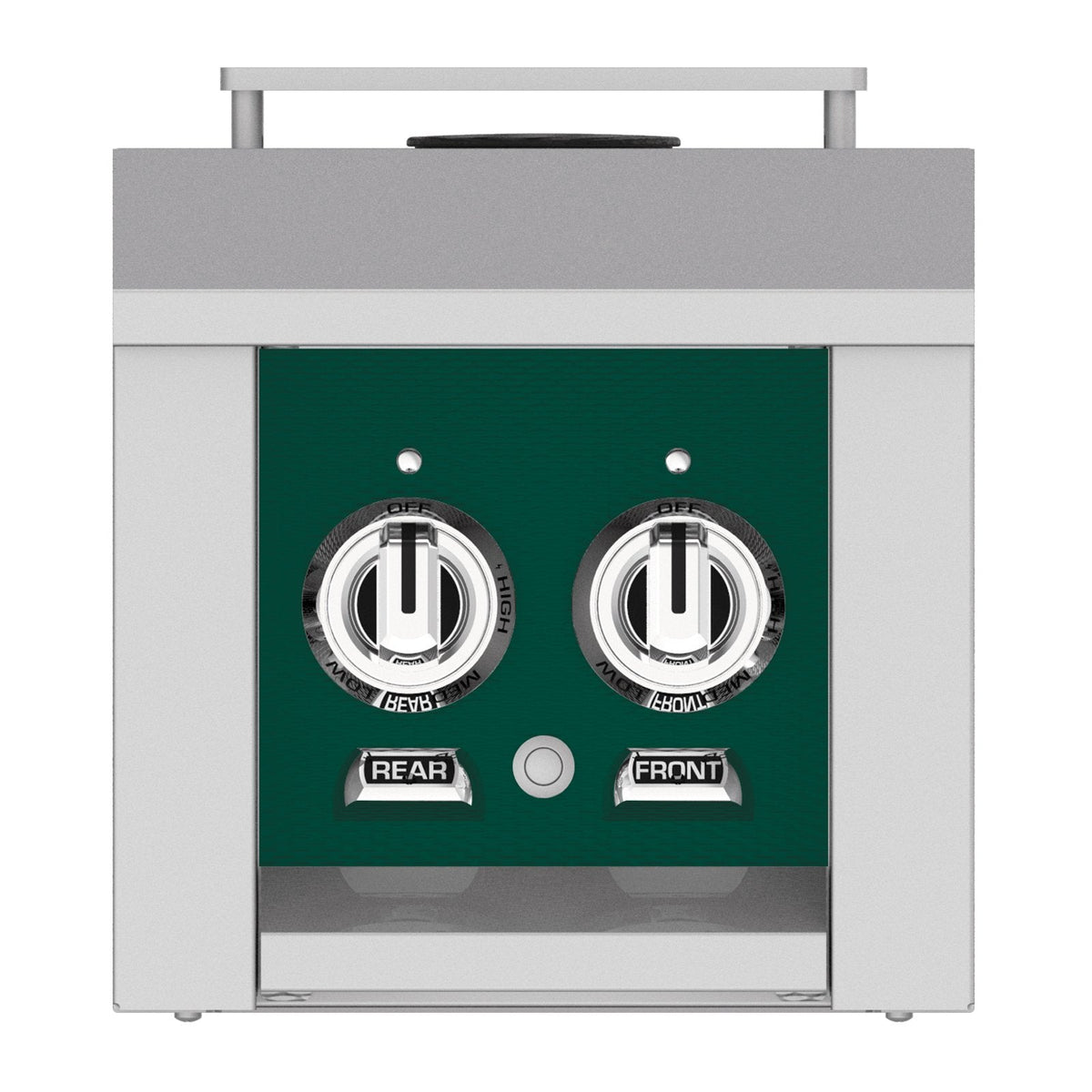 Hestan 12-Inch Propane Gas Built-In/Cart Mounted Double Side Burner in Green - AGB122-LP-GR