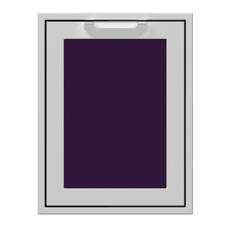 Hestan 20-Inch Trash and Recycle Center Storage Drawer w/ Recessed Marquise Accent Panel in Purple - AGTRC20-PP
