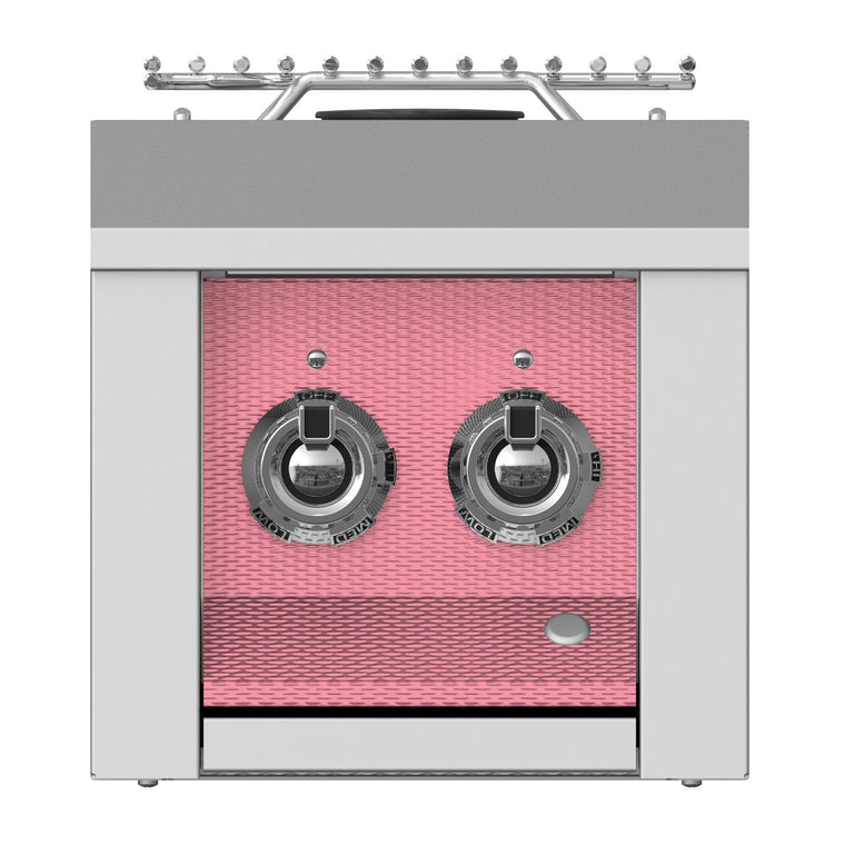 Aspire by Hestan 12-Inch Propane Gas Built-In Double Side Burner (Reef Pink) - AEB122-LP-PK