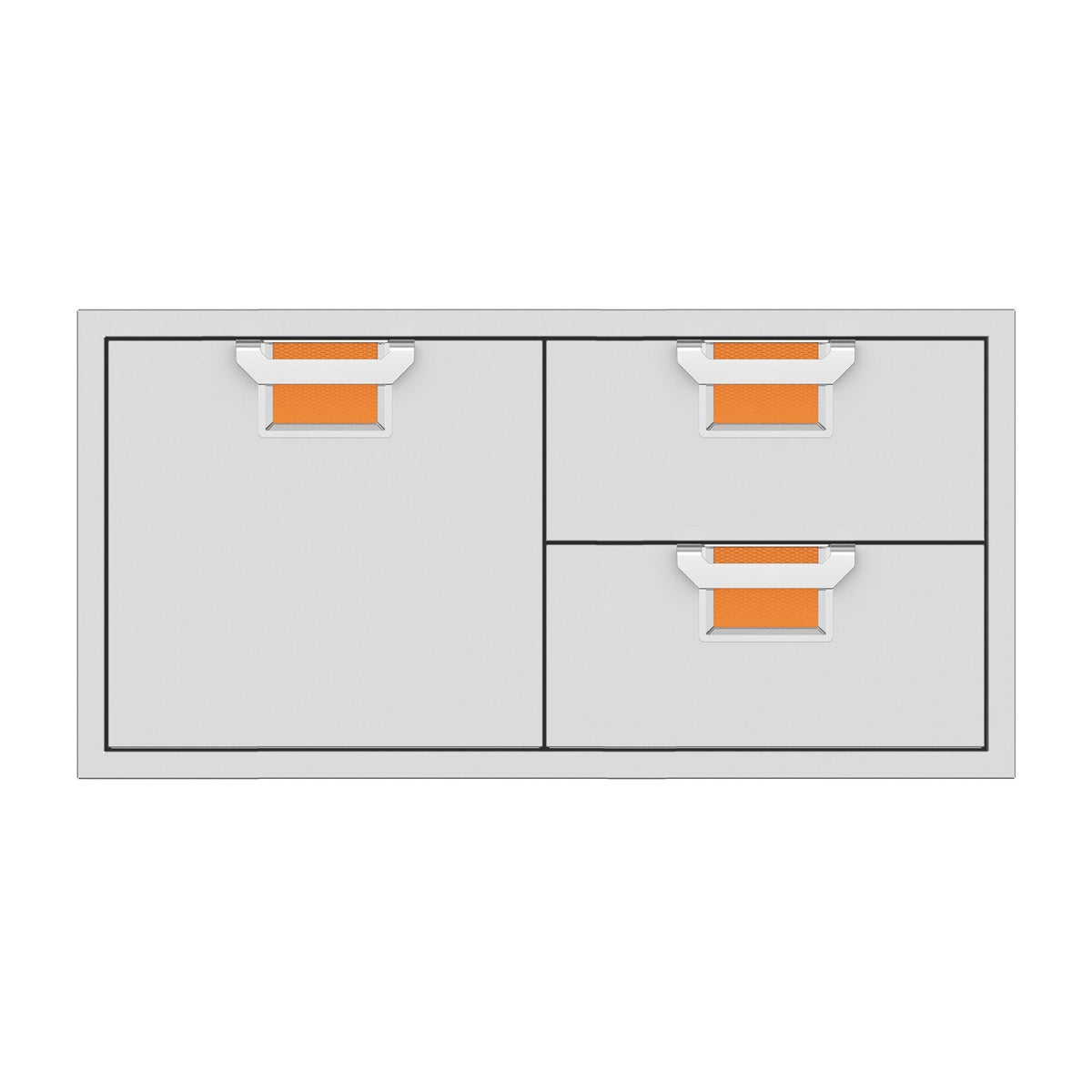 Aspire by Hestan 42-Inch Double Drawer and Storage Door Combination (Citra Orange) - AESDR42-OR