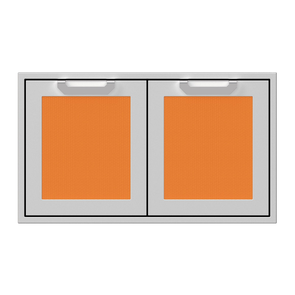 Hestan 36-Inch Double Access Doors w/ Recessed Marquise Accented Panels in Orange - AGAD36-OR