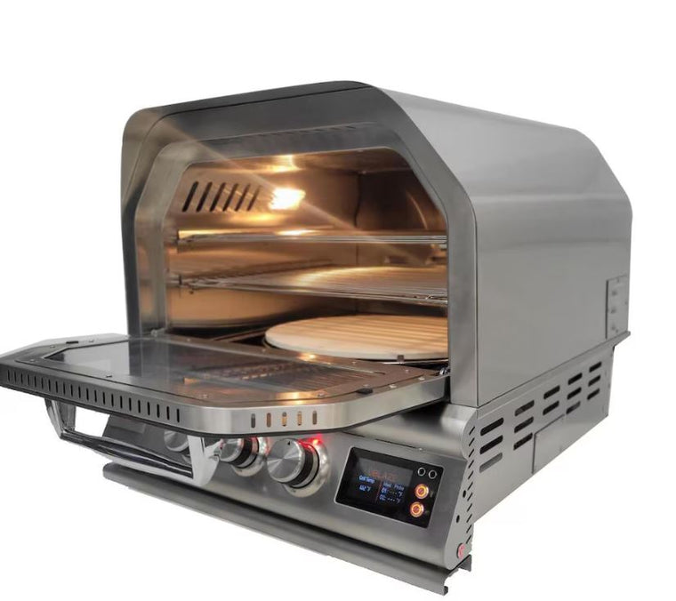 Blaze 26-Inch Built-In Natural Gas Outdoor Pizza Oven W/ Rotisserie - BLZ-26-PZOVN-LP