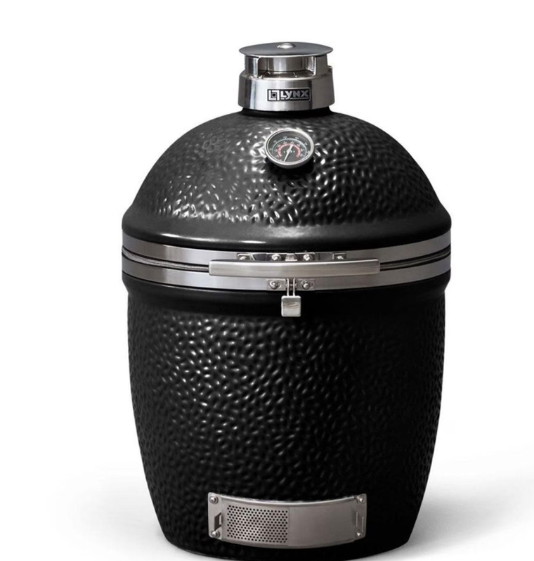 Lynx 18 Inch Built-In Ceramic Kamado Charcoal Grill - Black - LCGRBK