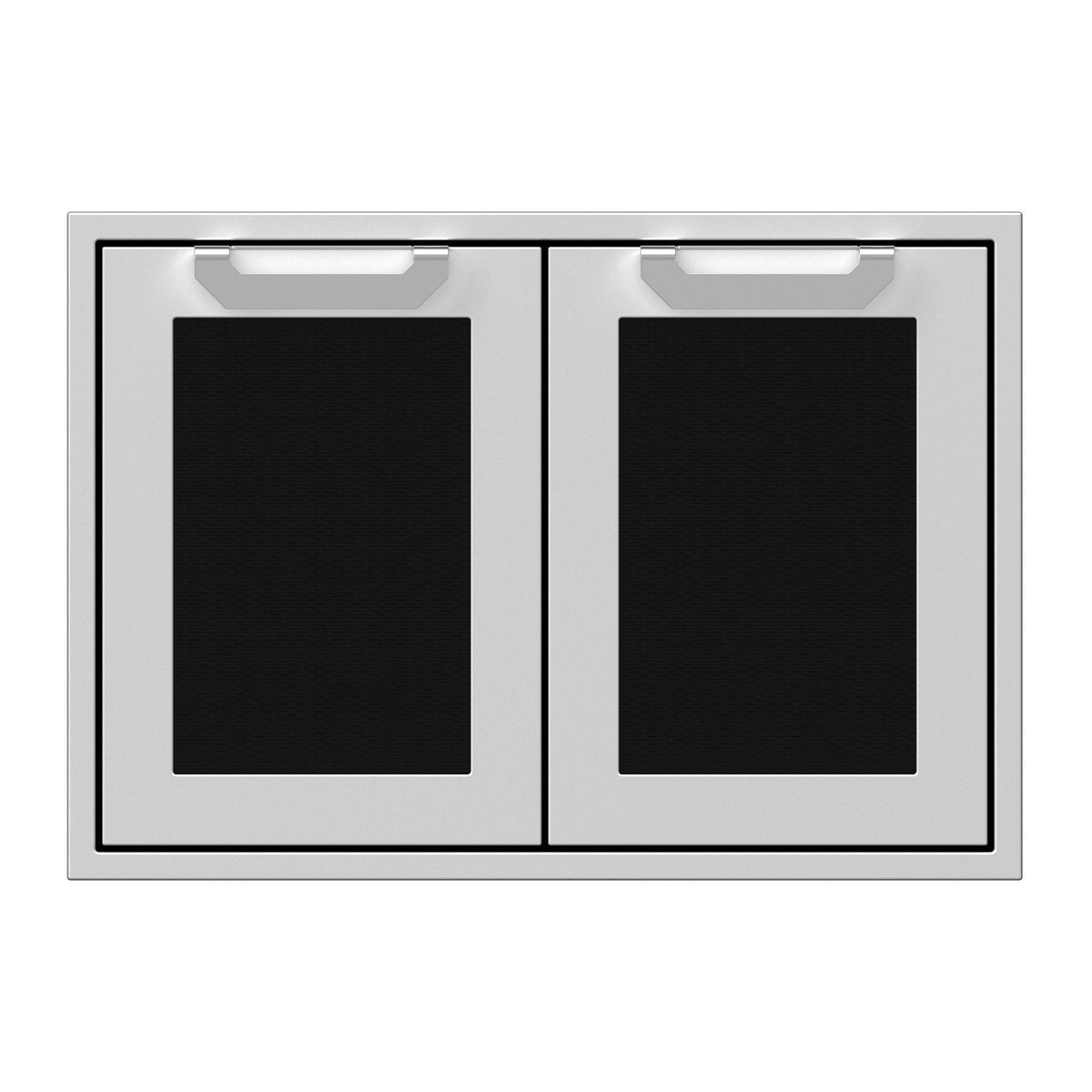Hestan 30-Inch Double Access Doors w/ Recessed Marquise Accented Panels in Black - AGAD30-BK