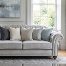 Chesterfield 2 Seat Velvet Sofa in Feather Grey